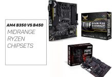 AM4 B350 vs. B450 – How Do the Midrange Ryzen Chipsets Compare? AM4 B350 and AM4 B450 comparison